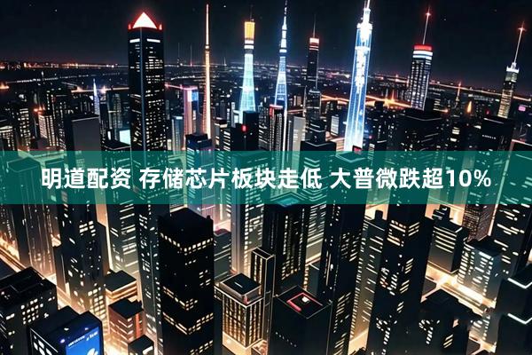 明道配资 存储芯片板块走低 大普微跌超10%